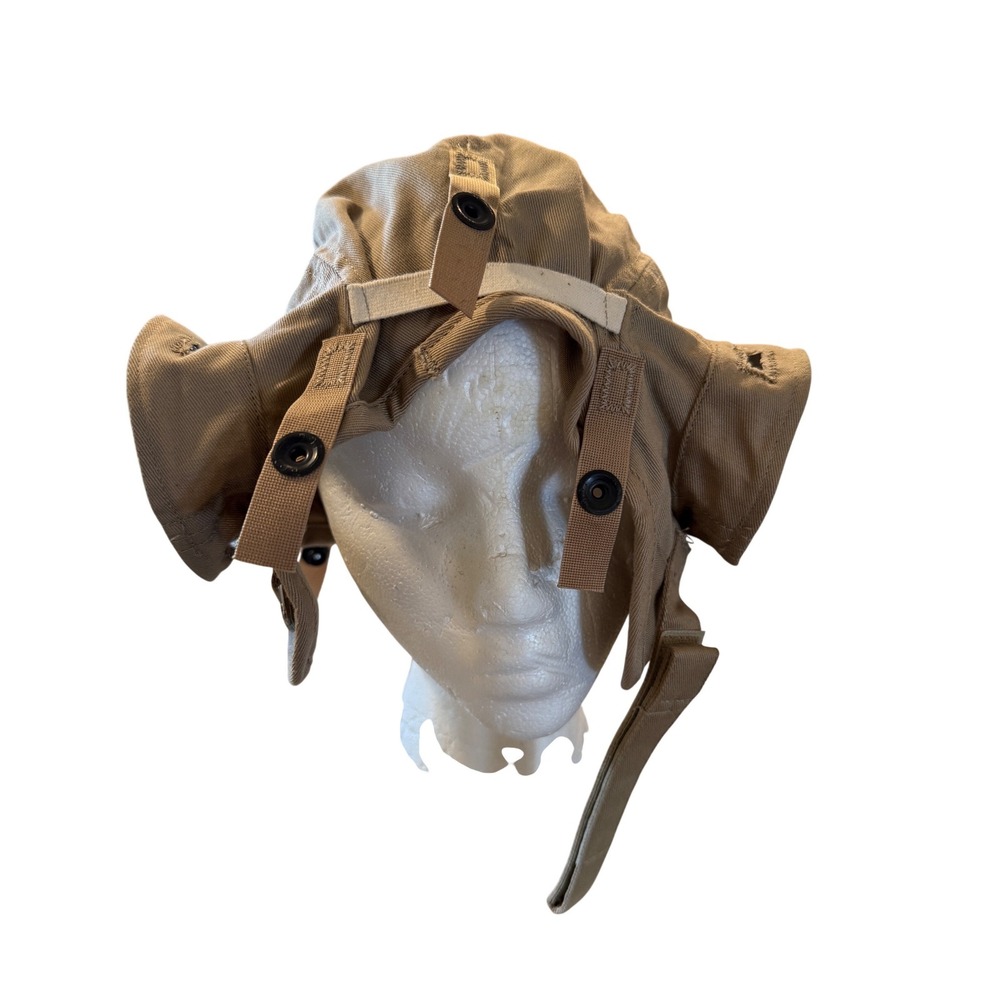 US Military Flight Deck Crewman Helmet Liner Dow Cover Co Tan 7 1/2 2010 - Picture 4 of 6